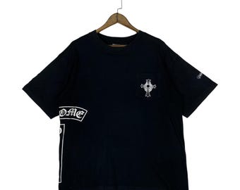 Chrome Hearts Tシャツ　90s Vintage 90s Chrome Hearts Pocket T Shirt Crewneck Black Made