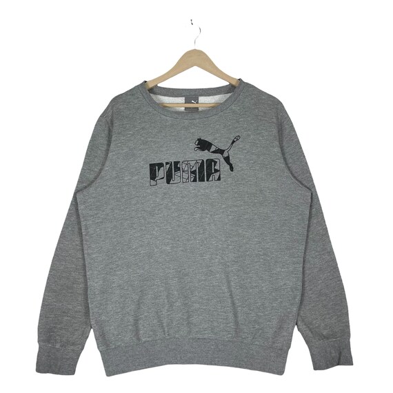 Vintage Puma Sweatshirt Crewneck Grey Pullover Ju… - image 1