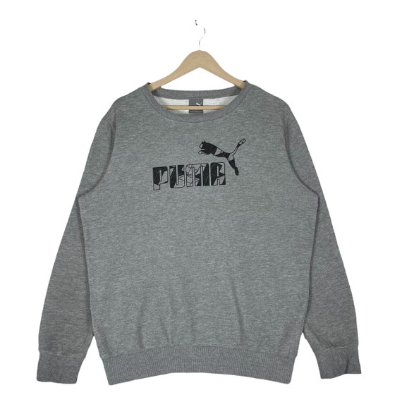 Vintage Puma Sweatshirt Crewneck Grey Pullover Ju… - image 1