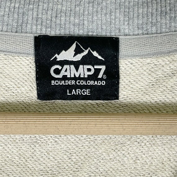 Vintage Camp7 Boulder Colorado Sweatshirt Crewneck Grey Pullover