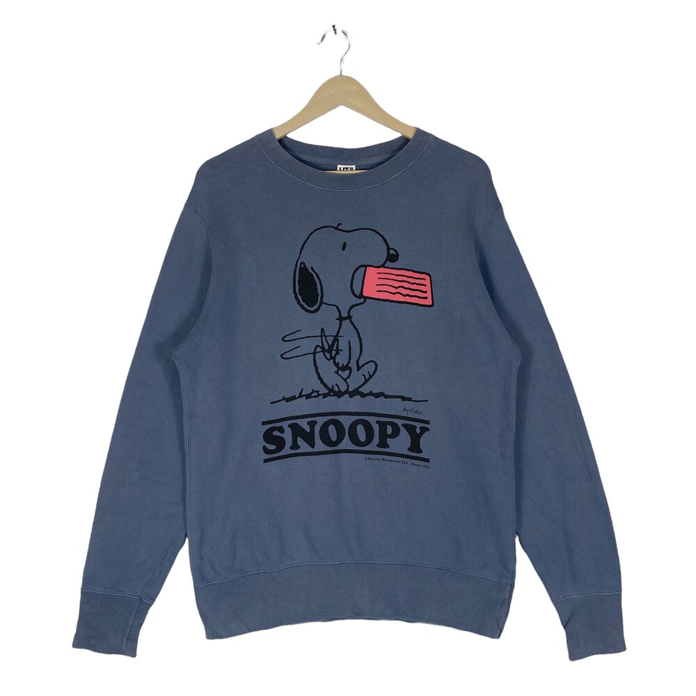 Vintage Snoopy Sweatshirt Crewneck Grey Made In China Pullover Jumper Size M Modernteehub