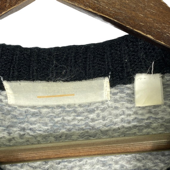 Vintage Snoopy Grey Gradient Stockinette Knit Swe… - image 5