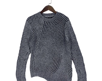 Vintage Diesel Knit Sweater Grey Pullover Jumper Size S