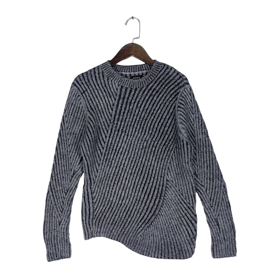 Vintage Diesel Knit Sweater Grey Pullover Jumper Size S