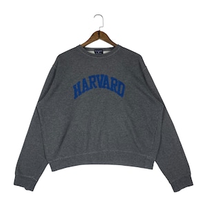 Vintage Harvard University Cropped Crewneck Sweatshirt - Size L