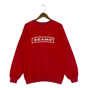 vintage des années 90 poutres sweat ras du cou pull rouge taille L