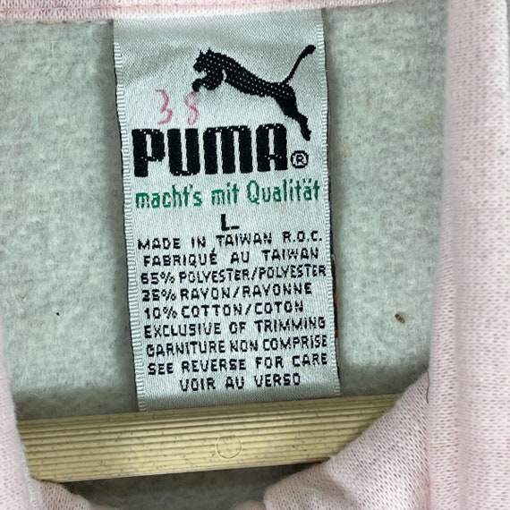 Vintage 90 Puma Full Zip Sweater Pink and Grey Made in Taiwan - Etsy