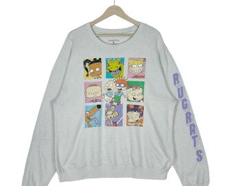 Vintage Rugrats Nickels Sweatshirt Crewneck Beige Pullover Jumper Size XL