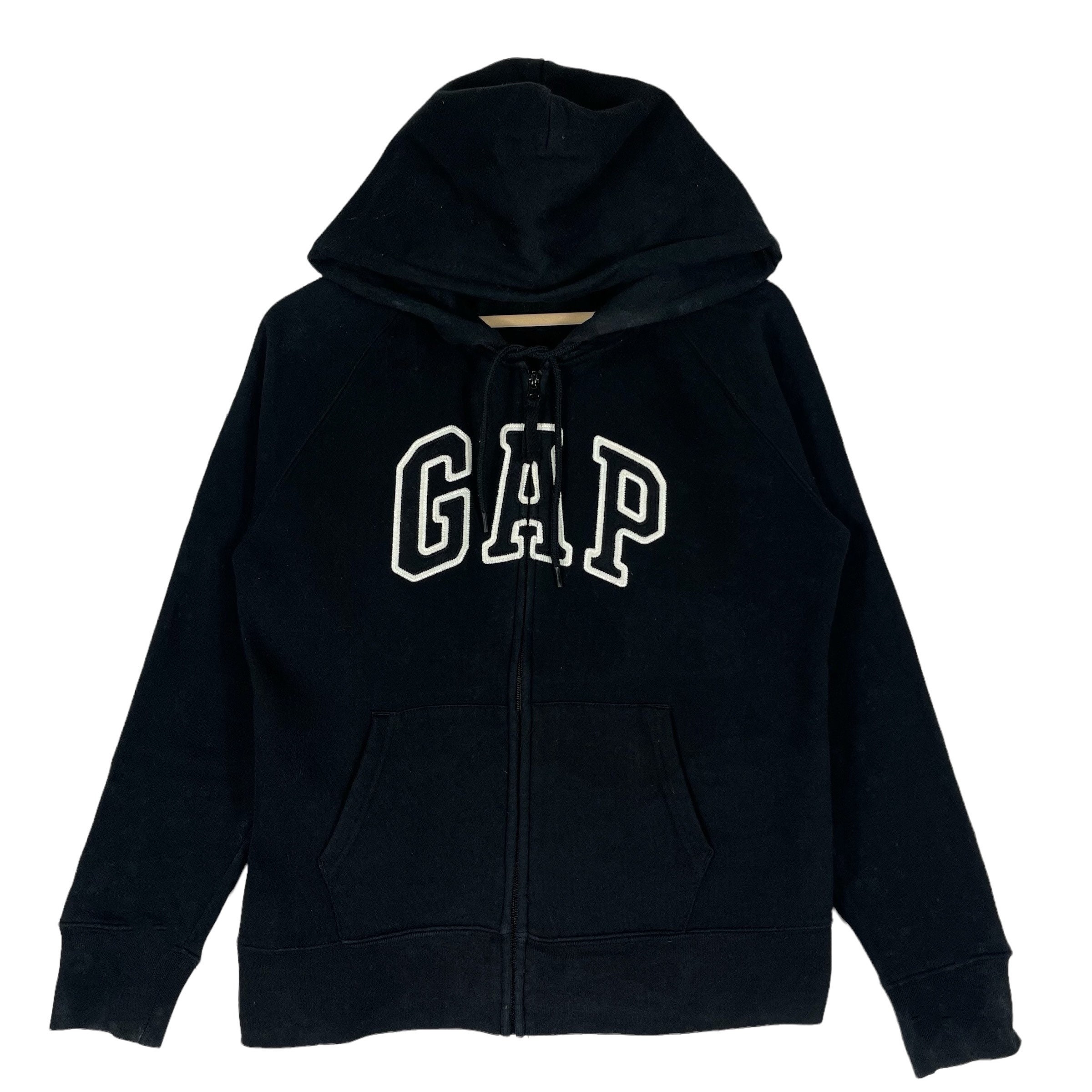 Vintage GAP Hoodie Sweater Black Pullover Jumper Size L - Etsy
