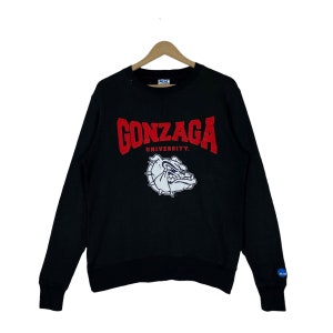 Vintage Gonzaga University Sweatshirt Crewneck black Pullover Jumper Size M
