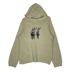 Vintage Takeo Kikuchi Hoodie Sweater Beige Pullover Jumper Size S
