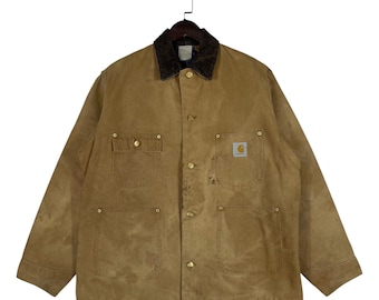 Vintage 90s Carhartt Chore Coat / Vintage Workwear Jacket