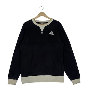 Vintage Adidas Sweatshirt Crewneck Black Pullover Jumper Size L