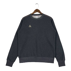 Vintage Le Coq Sportif Sweatshirt Crewneck Grey Embroidery Logo Pullover Jumper Size M