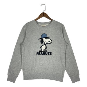 Vintage Snoopy Sweatshirt Crewneck Grey Pullover Jumper Size L