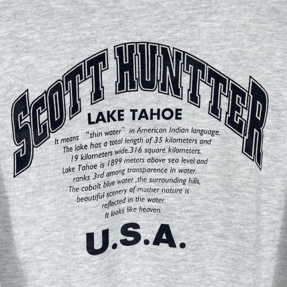 Vintage Scott Hunter Lake Tahoe Sweatshirt Crewne… - image 9