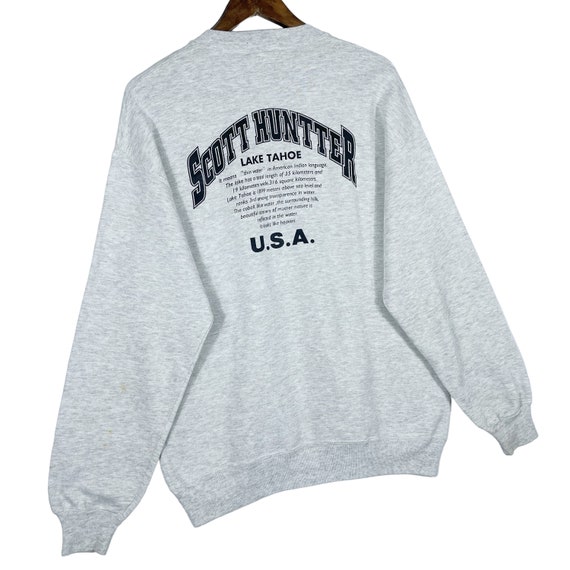 Vintage Scott Hunter Lake Tahoe Sweatshirt Crewne… - image 7