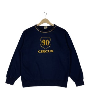 Vintage Benetton Formula 1 Circus Sweatshirt Crewneck Navy Blue Pullover Jumper Size L