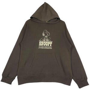 Sudadera vintage con cuello redondo y astronauta de Snoopy, color blanco, talla L