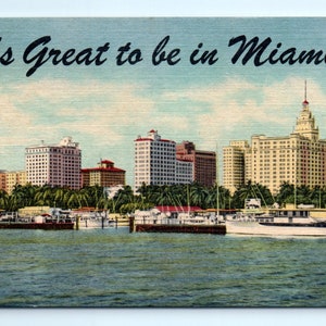 Vintage 1940s- Miami Beach Auditorium, Miami, Florida Postcard (UnPosted)