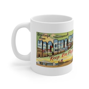 MacDill Field Mug 11oz Postcard Mug Coffee Cup Gift MacDill Air Force Base Image from Vintage Postcard