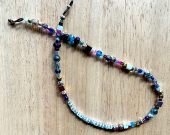 Kawaii Rosary Glasses Chains mermaid white/turquoise pastelgoth