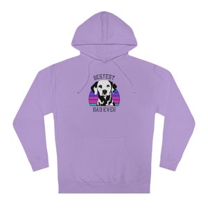 Bestest Dalmatian Dad Unisex Hooded Sweatshirt, Great gift for b/w Dalmatian lover Dad, gift for him
