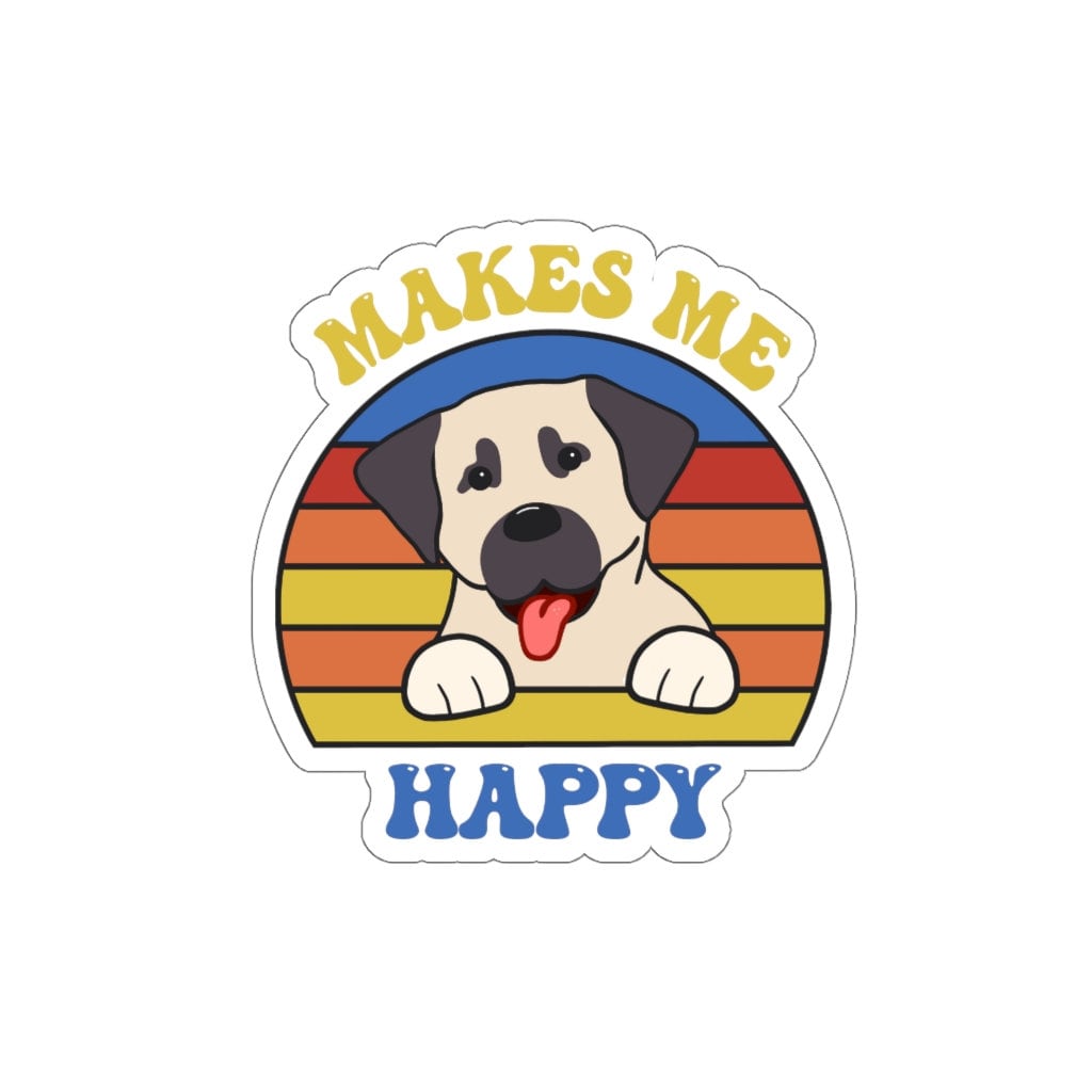Anatolian Shepherd Happiness Die-Cut Stickers, Anatolian lover vinyl sticker, gift for Anatolian mom, gift for Anatolian dad