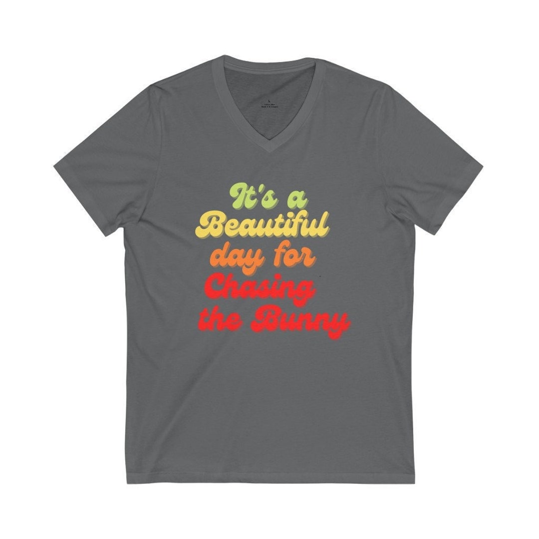 Chasing the Bunny V-neck Tee - Lure Coursing, Fast Cat - Etsy