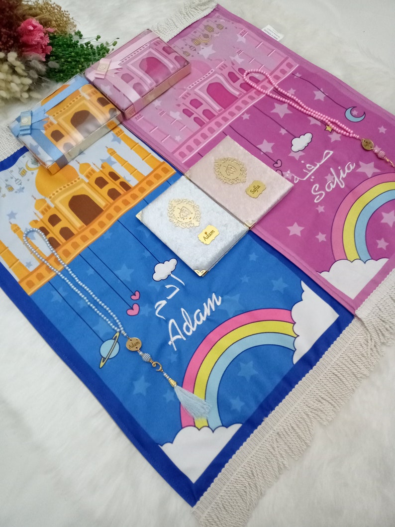 Luxury Kids Prayer Mat Kids Kaaba Prayer Rug Ramadan Eid Etsy