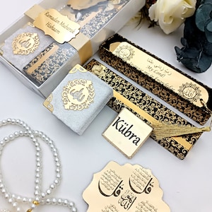 Luxury Ramadan Gift Set, Ayatul Kursi Magnet, Quran bookmark, Islamic baby shower, Nikkah favor,Muslim baby shower, Personalized Ameen Favor