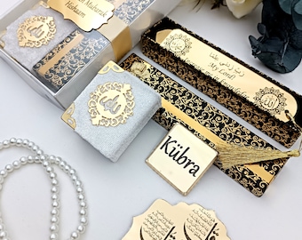 Luxury Ramadan Gift Set, Ayatul Kursi Magnet, Quran bookmark, Islamic baby shower, Nikkah favor,Muslim baby shower, Personalized Ameen Favor