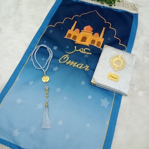 Luxury Kids Prayer Mat, Kids Kaaba Prayer Rug, Ramadan Eid, Kids Prayer Rug, Eid Gift For Children, İslamic Gift image 1