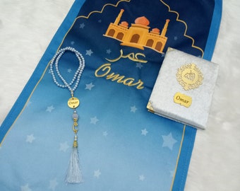 Luxe kindergebedsmat, kinder Kaaba gebedskleed, Ramadan Eid, kindergebedskleed, Eid cadeau voor kinderen, islamitisch cadeau