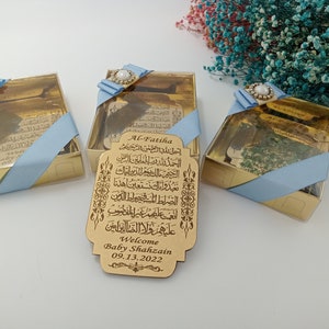 Fatiha Surah Favor | lembrancinhas de casamento | Chá de bebê islâmico | Lembrancinhas Nikkah | Chá de bebê muçulmano, Favor Ameen personalizado