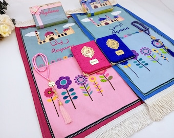 Luxury Kids Prayer Mat, Kids Kaaba Prayer Rug, Ramadan Eid, Kids Prayer Rug, Eid Gift For Children, İslamic Gift