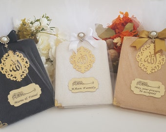 Personalized Velvet Dua Book Tasbeeh Pouch with Decorated Box Muslim Gift Set | Eid Gift | Wedding Gift | Baby Shower Gift | Hajj Umrah Gift