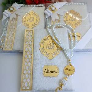 Personalized Velvet Dua Book Tasbeeh Pouch with Decorated Box Muslim Gift Set | Eid Gift | Wedding Gift | Baby Shower Gift | Hajj Umrah Gift