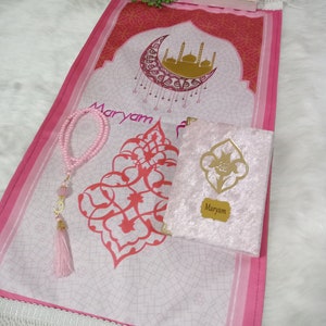 Tappetino da preghiera di lusso per bambini, tappeto da preghiera per bambini Kaaba, Ramadan Eid, tappeto da preghiera per bambini, regalo Eid per bambini, regalo islamico