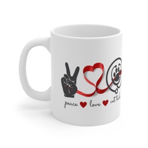 Vet Tech Coffee Mug 11 oz. Peace Love Vet Tech. Vet Tech Gift Veterinary Medicine Appreciation Veterinarian Staff CVT