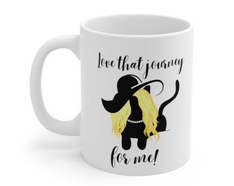 Schitt's Creek theme Alexis Rose cat coffee mug Love that journey for me! 11 oz
