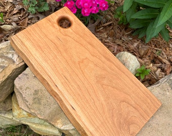 Handcrafted Cherrywood Cutting Board - Versatile Charcuterie Platter, Serving Tray, Kitchen Decor