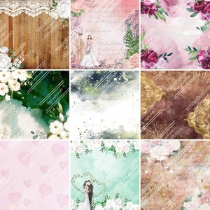 Paquete de 75 páginas para ocasiones especiales. Paquete de papel digital para cada ocasión. Bodas, cumpleaños, aniversarios, Navidad. Papel para scrapbooking.