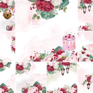 Locked in love vol.2. Papel digital para hacer tarjetas, scrapbooking, manualidades de papel. Bodas, aniversarios, cumpleaños, agradecimientos. Hermosos diseños digitales.