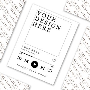 Personalized Editable Song Template for Canva | Instant Download | Digital Design