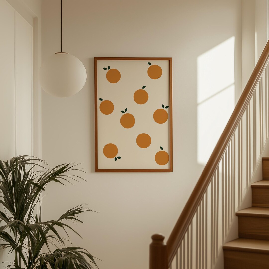 Orange No. 1, Orange Art, Orange Poster, Simple Fruit Wall Decor, Print ...