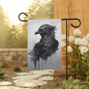 Fantasy Raven Garden & House Banner