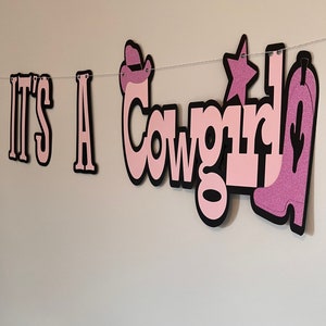 It’s A Cowgirl Banner | Cowgirl Garland | Girl Baby Shower Banner | Baby Shower Party Decorations | Farm Theme | Barn Theme | Girl Shower