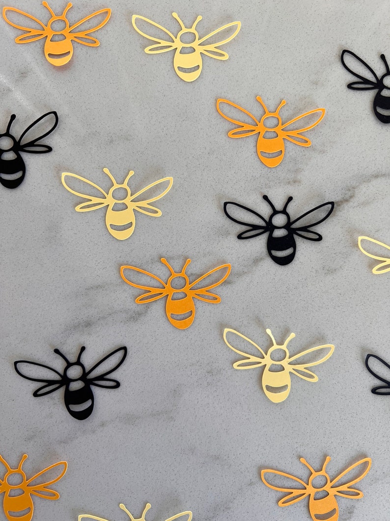 Bumblebee Confetti Bee Table Scatter Bee Party Decor Sweet as Can Bee Bee Happy Happy BeeDay Fun to Bee One Mom to Bee