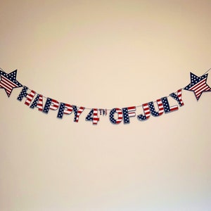 4th of July Banner | Happy 4th of July Banner | Independence Day Banner | 4th of July Decorations | July 4th Garland